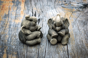 Grunge Elephant statue