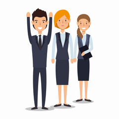 business people avatars group vector illustration design