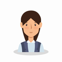 businesswoman avatar elegant icon vector illustration design