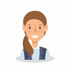 businesswoman avatar elegant icon vector illustration design
