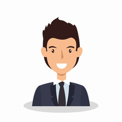 businessman avatar elegant icon vector illustration design