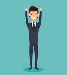 businessman avatar elegant icon vector illustration design