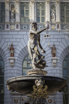 A historic fountain in Gdansk