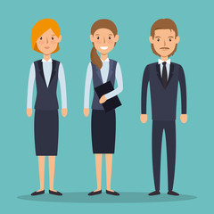 business people avatars group vector illustration design