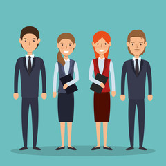 Fototapeta premium business people avatars group vector illustration design