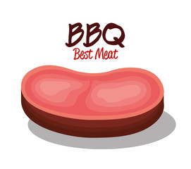 barbecue time best meat vector illustration design