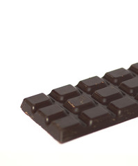 Chocolate bar on white background