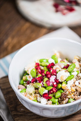 Wholefood salad, clean eating and diet