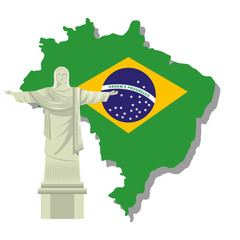 welcome to brazil representing icons vector illustration design