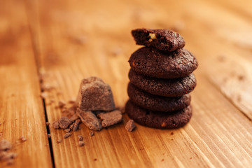 cookies on a wooden table