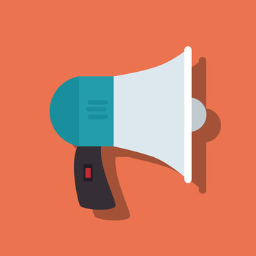 Megaphone Anouncement Isolated Icon Vector Illustration Design