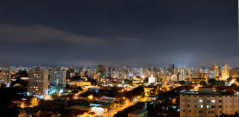 Panoramic Top view of the city of Campinas, in Brazil