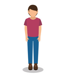 Fototapeta premium young man avatar isolated icon vector illustration design