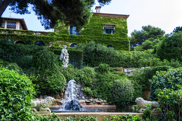 Santa Clotilde gardens in Lloret de Mar at Costa Brava of Catalonia, Spain