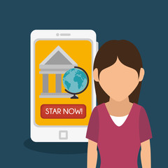 online education isolated icons vector illustration design