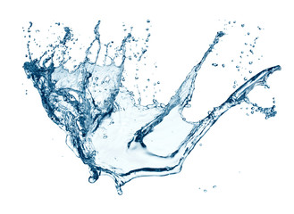 Water splashing isolated on white background
