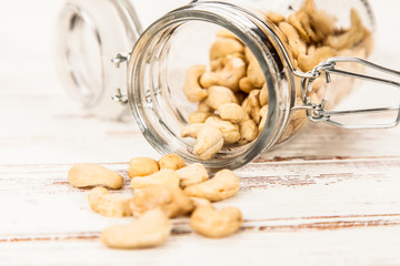 Cashew nuts closeup photo