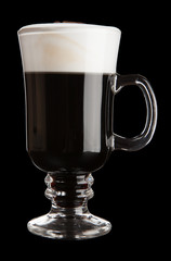 Glass of Irish coffee