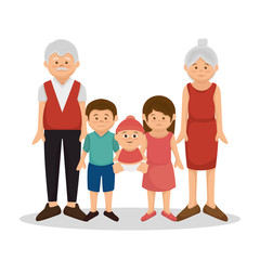 group family members characters vector illustration design