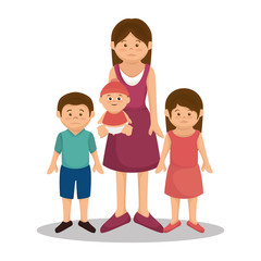 group family members characters vector illustration design
