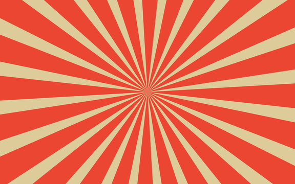 Vintage red radial lines background