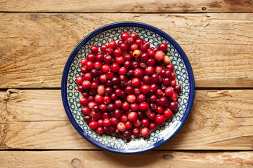 Cranberries on a plate