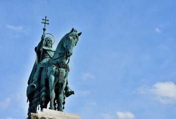 Fototapeta premium Szent Istvan statue in Budapest