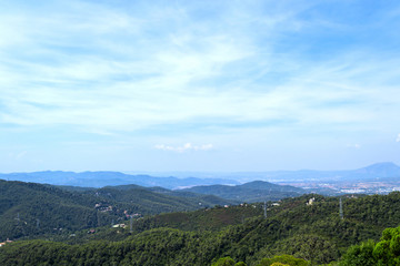 Landscape of Mountains near Barcelona, Spain