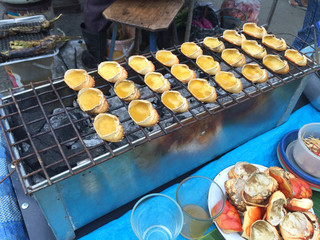 horizontal photo of "Ong Pu" Northern Thai traditional food cook in crab shell