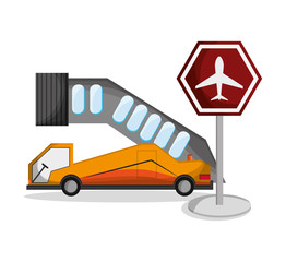 Airport icon. travel trip vacation and tourism theme. Colorful design. Vector illustration