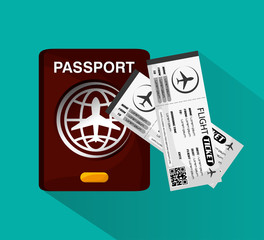 Tickets icon. Airport travel trip vacation and tourism theme. Colorful design. Vector illustration