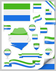 Sierra Leone Flag Set - Vector Collection