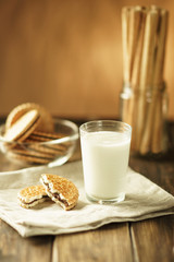 Cookies with glass of milk