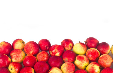 red apples arranged in one plane for background