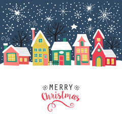 Merry Christmas greeting card, poster and background design with