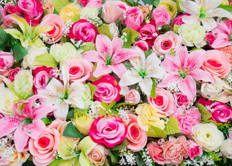 Beautiful flowers background for decorated