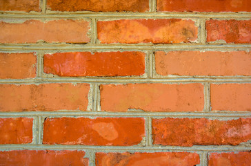 Obraz premium Photo of an old red brick wall texture
