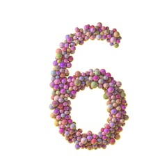 bubbles numbers 6, six