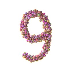 bubbles numbers 9, nine