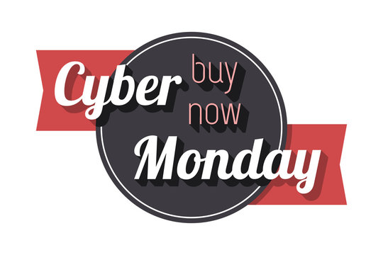 Cyber Monday label or banner design