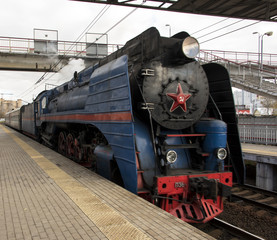 Steam locomotive at the atation