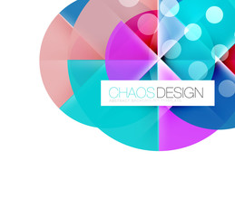 Round shape elements composition. Abstract background