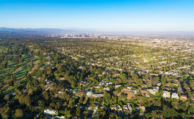 Aerial view of Los Angeles