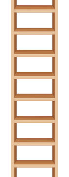 Ladder that can be endlessly extended upwards and downwards. Vector illustration.