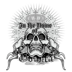 grunge skull