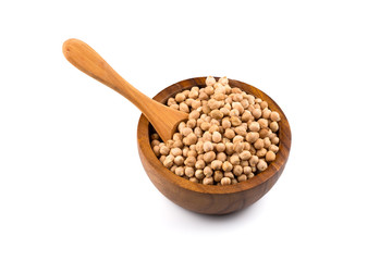 chick pea on white background