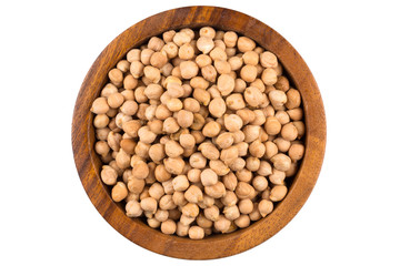chick pea on white background