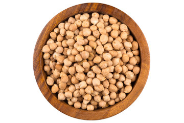 chick pea on white background