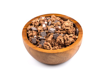 muesli with pieces of chocolate