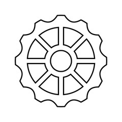 gears settings flat icon vector illustration design
